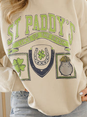 St. Patrick's Day Patch Sand Thrifted Sweatshirt