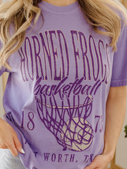 TCU Horned Frogs Big Basketball Violet Tee