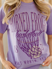 TCU Horned Frogs Big Basketball Violet Tee