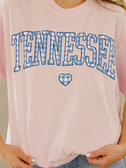 Tennessee Heart Gingham Print Blossom Tee