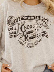 Cross Canadian Ragweed OSU Boys From Oklahoma Gray Thrifted Sweatshirt