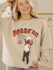 Texas Tech Basketball Mascot Dunk Sand Thrifted Sweatshirt