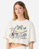 Dolly Parton Elements Off White Cropped Tee