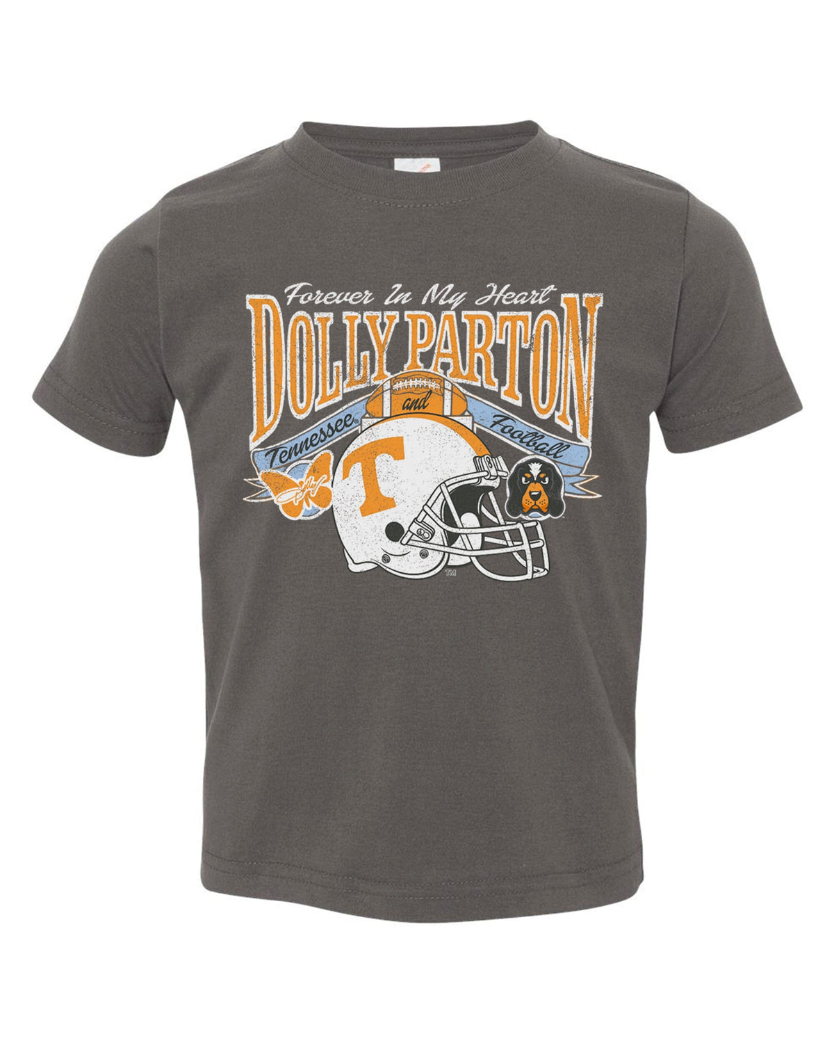 Children's Dolly Parton Vols My Heart Helmet Charcoal Tee
