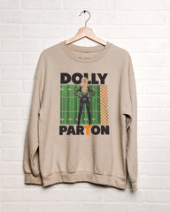 Dolly Parton Rockstar Vols Checkered Field Sand Thrifted Sweatshirt