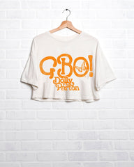 Dolly Parton GBO Butterfly Off White Cropped Tee