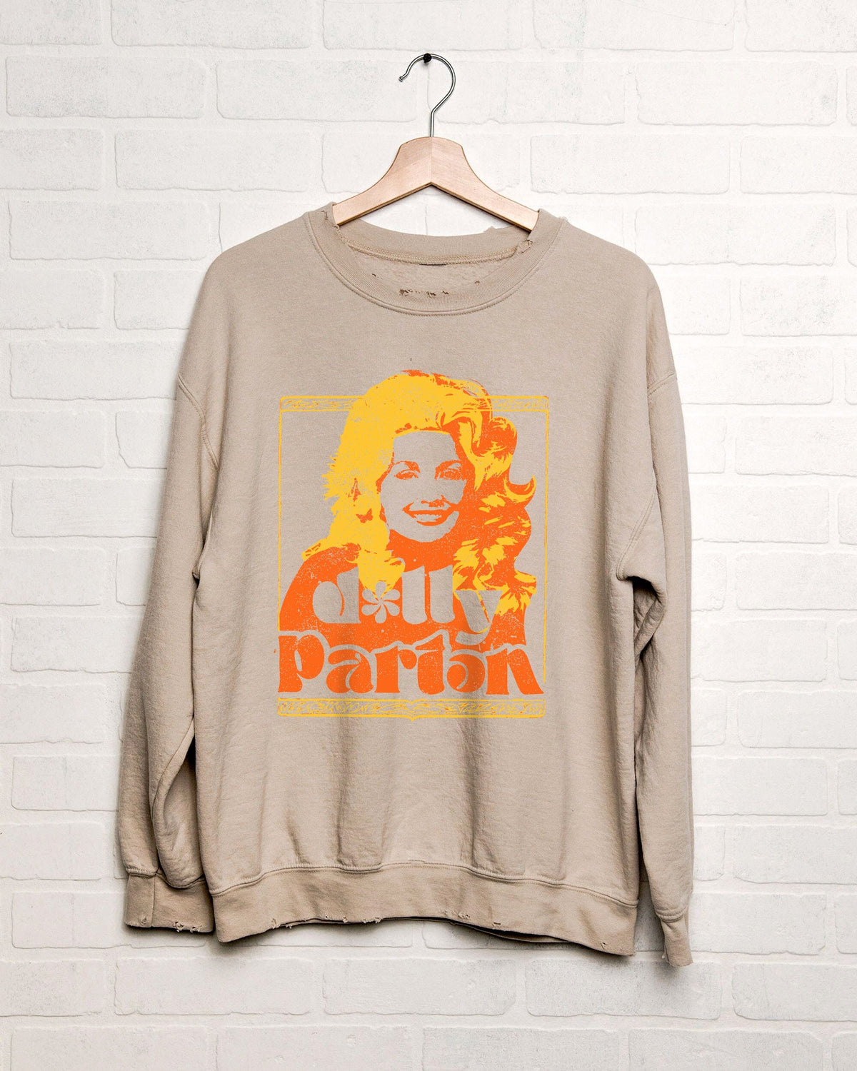 Dolly Parton Golden Dolly Sand Thrifted Sweatshirt