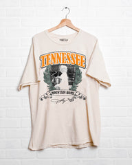 Dolly Parton Mountain Home Tennessee Off White Thrifted Distressed Tee