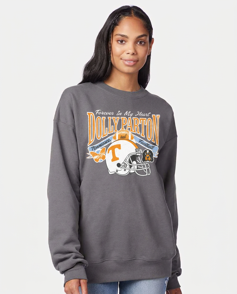 Dolly Parton TN Vols My Heart Helmet Charcoal Sweatshirt