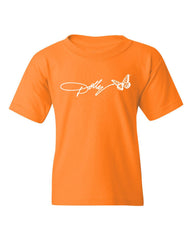 Children's Dolly Parton Script Orange Tee