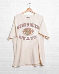 Rolling Stones FSU Seminoles Football Lick Off White Thrifted Tee