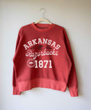 Arkansas Razorbacks Football Icon Red Oversized Crew Hi-Dive Sweatshirt
