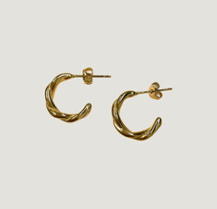 Capri Gold Twist Hoops