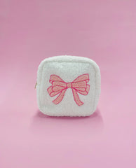 Pink Bow Cosmetic Bag - Small