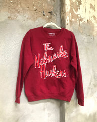 Nebraska Huskers Beverly Red Thrifted Sweatshirt