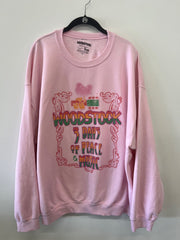 Woodstock 3 Days Pink Thrifted Sweatshirt