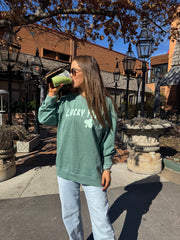 St. Patrick's Day Lucky You Puff Ink Light Green CC Sweatshirt