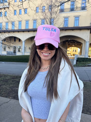 Pink/Pink Tulsa Heart Embroidered Hat