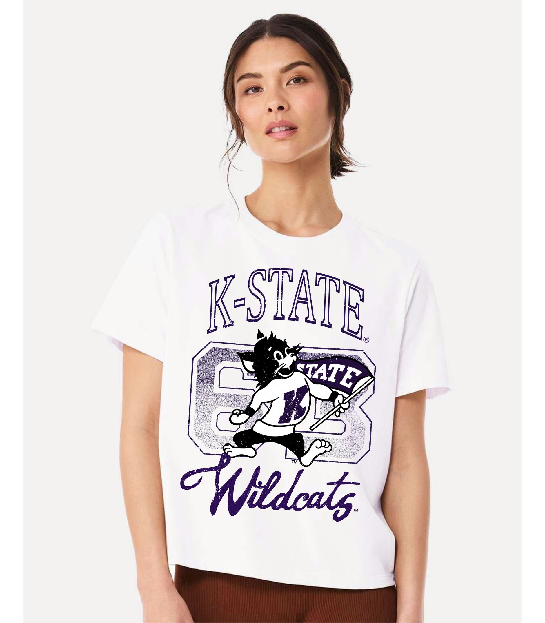 ◆LEE◆ Kansas Cow Watercolor Graphic T-Shirt White Toddler Vive La Fete White Kansas Jayhawks Impressions