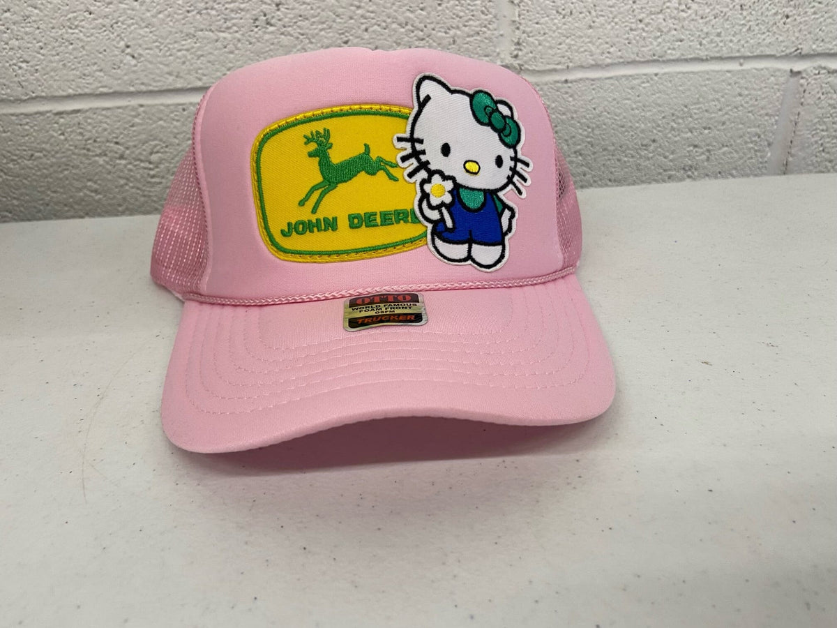 Pink John Deere Hello Kitty Hat