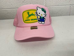Pink John Deere Hello Kitty Hat