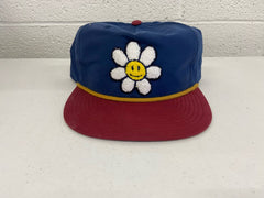 Navy/Red Daisy Smiley Face Hat