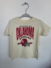 Children's OU Sooners Established Date Helmet Ivory Tee