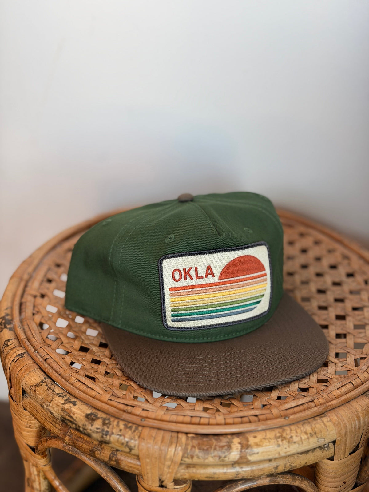 Okla Sunset Hat (Green & Brown)