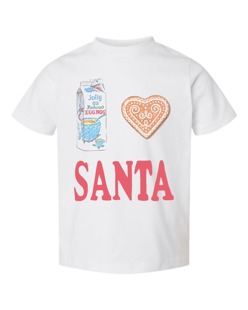 Children's I Heart Santa White Tee