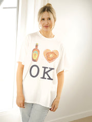 I Heart Waffles OK Oklahoma White Tee