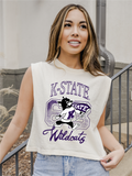 KSU Wildcats Club Mascot Off White Tank