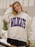 KSU Wildcats Tall Boy Gray Mock Neck Reversible Sweatshirt
