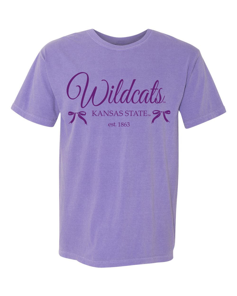 KSU Wildcats Established Bows Violet Tee
