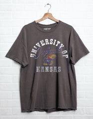 KU Jayhawks Draft Charcoal Thrifted Tee