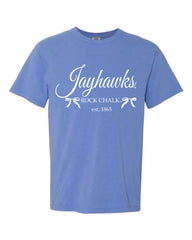 KU Jayhawks Established Bows Blue Tee