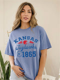 KU Jayhawks Football Icon Mystic Blue CC Tee