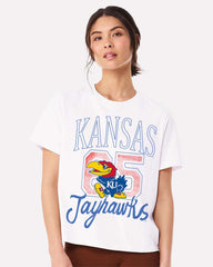 KU Jayhawks Club Mascot White Ellie Perfect Tee