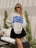 KU Jayhawks Double Tall Boy Gray Mock Neck Reversible Sweatshirt