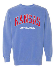 KU Jayhawks Filled Gault Flo Blue Sweatshirt