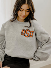 OSU Cowboys Chenille Patch Gray Sweatshirt