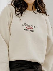 Arkansas Razorbacks Embroidered Script Cream Sweatshirt