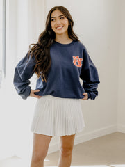 Auburn Tigers Chenille Patch Navy Sweatshirt