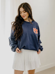 Auburn Tigers Chenille Patch Navy Sweatshirt