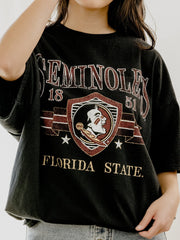 FSU Seminoles Pep Rally Black Thrifted Tee