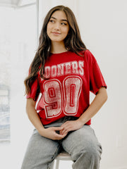 OU Player Crimson Thrifted Tee