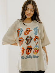 Rolling Stones OSU Cowboys Licks Over Time Off White One Size Tee