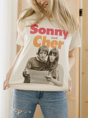 Sonny & Cher Bold Off White Thrifted Distressed Tee