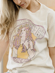 Janis Joplin University of Texas Concert Off White Thrifted Tee