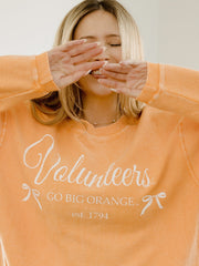 Vols Established Bows Orange Corded Crew Sweatshirt