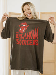 Rolling Stones OU Sooners Dazed Charcoal One Size Tee